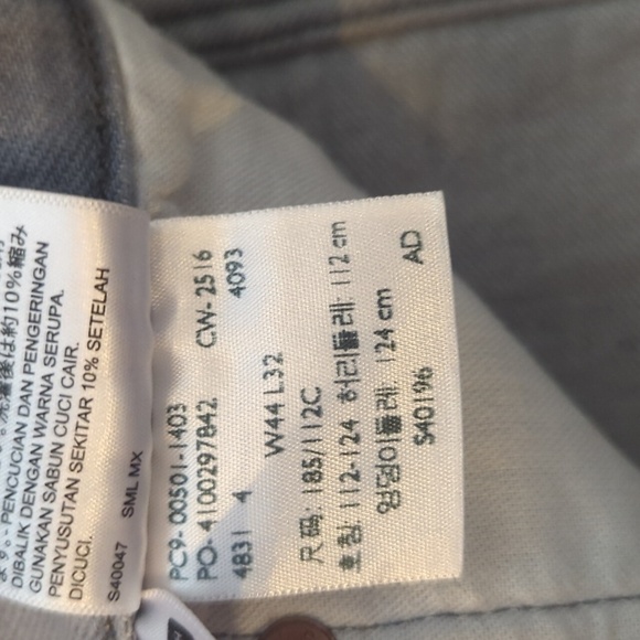 Levi's 501 gray button fly front vtg. Y2k Denim high waist jeans W44 L32 - Picture 4 of 9